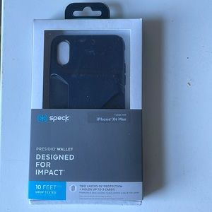 Speck iPhone XS Max phone case w wallet.
